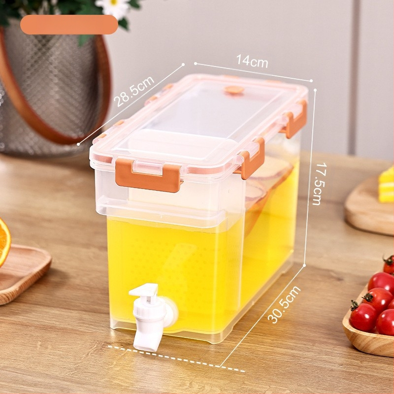 Dvigubas drakono galvos šalto vandens virdulys, buitinis gėrimų statinės formos su čiaupu, didelės talpos vasarinis šalto vandens virdulys, citrinų arbatos sulčių šalto vandens virdulys