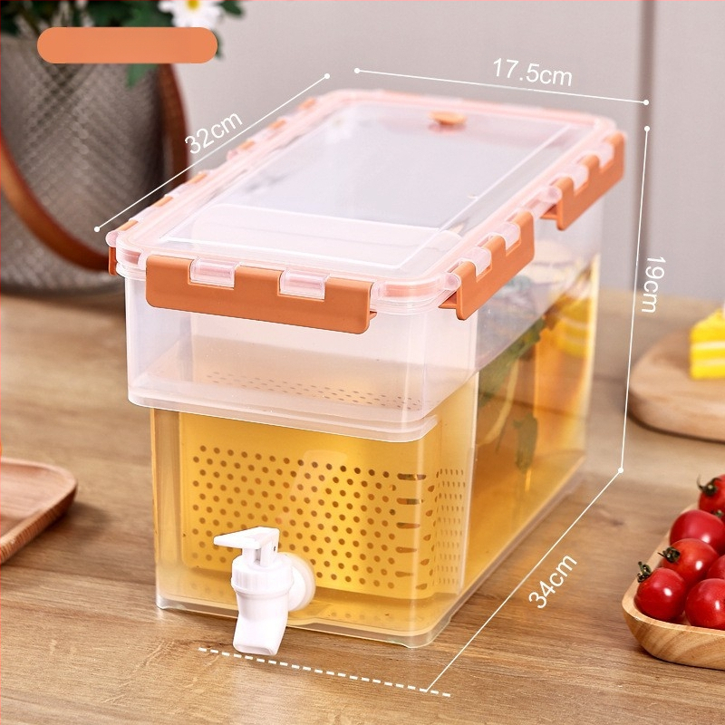 Dvigubas drakono galvos šalto vandens virdulys, buitinis gėrimų statinės formos su čiaupu, didelės talpos vasarinis šalto vandens virdulys, citrinų arbatos sulčių šalto vandens virdulys