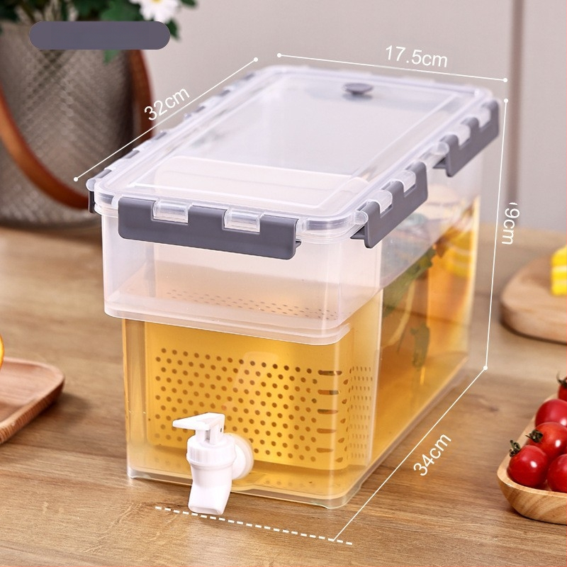 Dvigubas drakono galvos šalto vandens virdulys, buitinis gėrimų statinės formos su čiaupu, didelės talpos vasarinis šalto vandens virdulys, citrinų arbatos sulčių šalto vandens virdulys