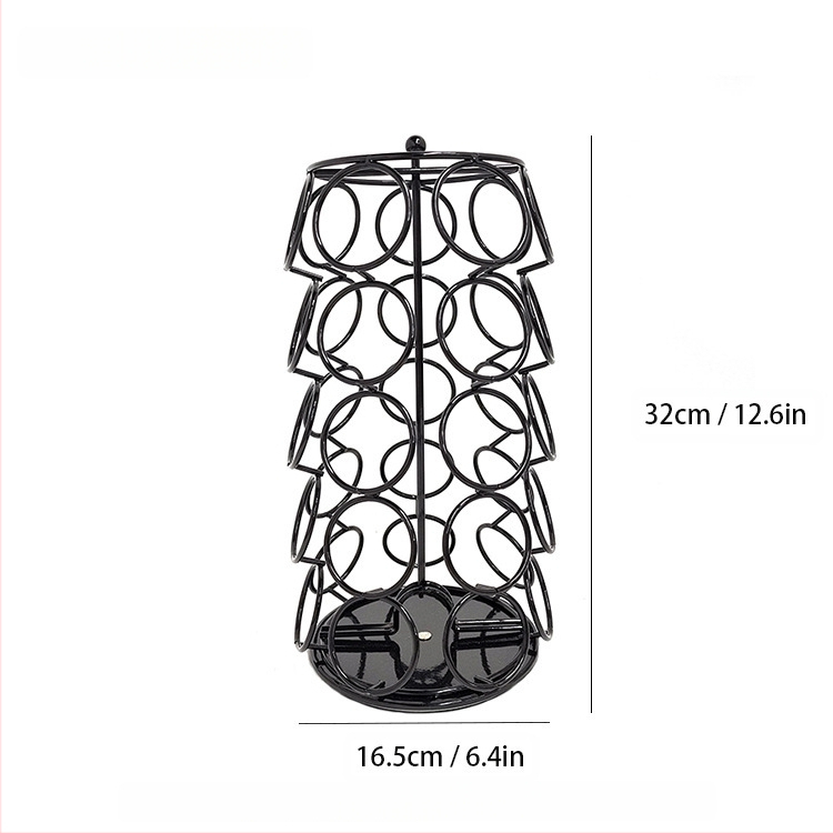 Source Factory kohvikapslite riiul Duoqu Kusi kapslite riiul pöörlev vitriinkapslite hoiustamiseks, 35 tk