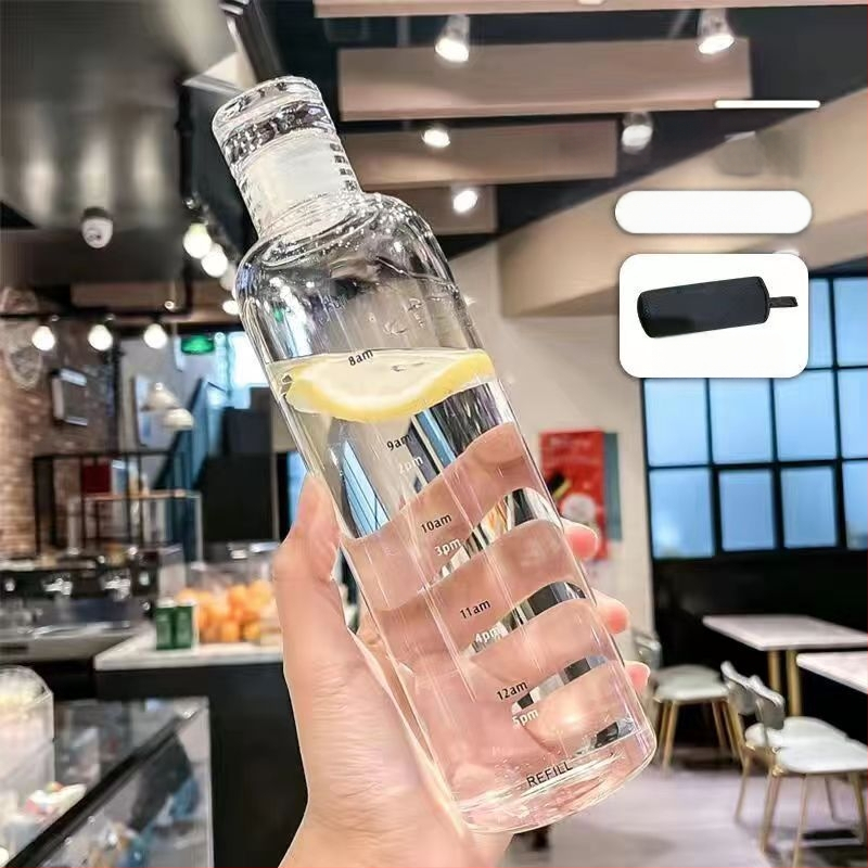 Χρονοδιάγραμμα Κύπελλο νερού υψηλής χρωματικής αξίας για άνδρες και γυναίκες, απλό φορητό διαφανές κύπελλο, ανθεκτικό σε πτώσεις, διασημότητα στο Διαδίκτυο, ανθεκτικό σε υψηλή θερμοκρασία Κύπελλο νερού