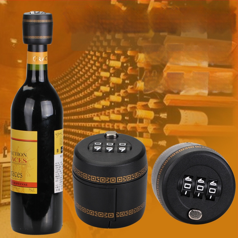 Piiriülene e-kaubanduse baar veinipudeli lukk vein välismaine vein veinipudeli korgi lukk veinipudeli korgi luku kombinatsioonlukk