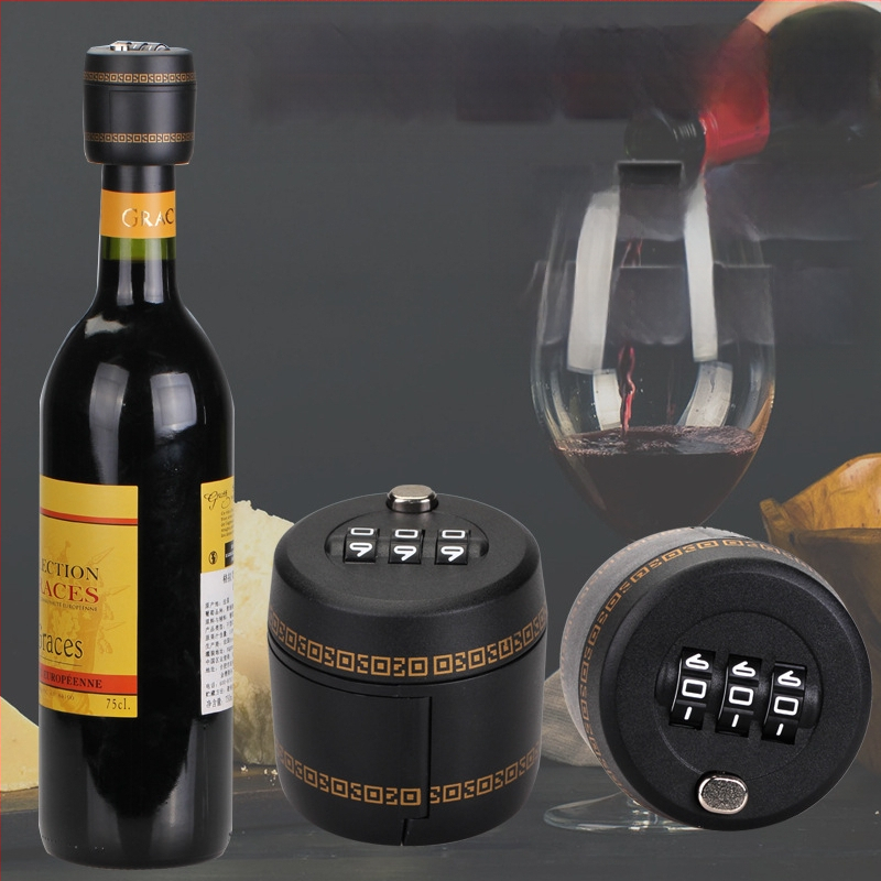 Piiriülene e-kaubanduse baar veinipudeli lukk vein välismaine vein veinipudeli korgi lukk veinipudeli korgi luku kombinatsioonlukk