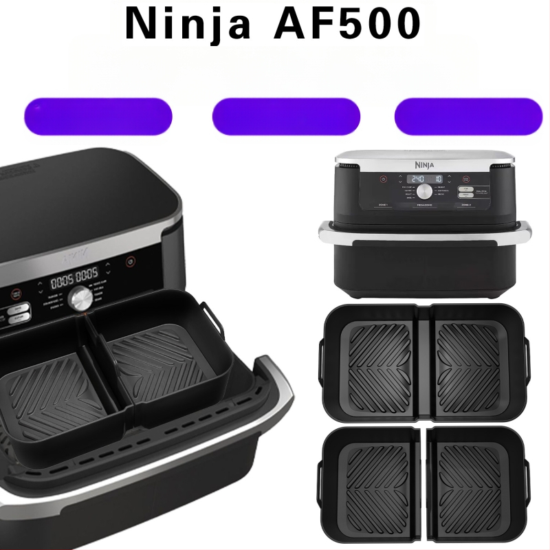 Nauja tarpvalstybinė kvadratinė silikoninė kepimo skarda, didmeninė prekyba, tinkanti „Ninja AF500“ oro keptuvės kepimo skardai