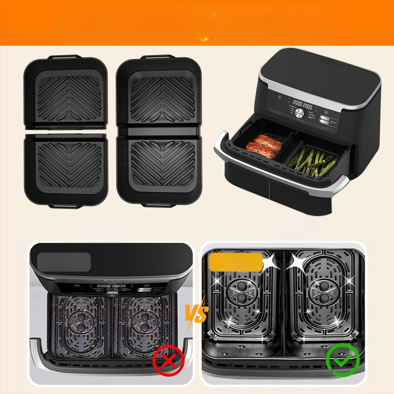 Nauja tarpvalstybinė kvadratinė silikoninė kepimo skarda, didmeninė prekyba, tinkanti „Ninja AF500“ oro keptuvės kepimo skardai