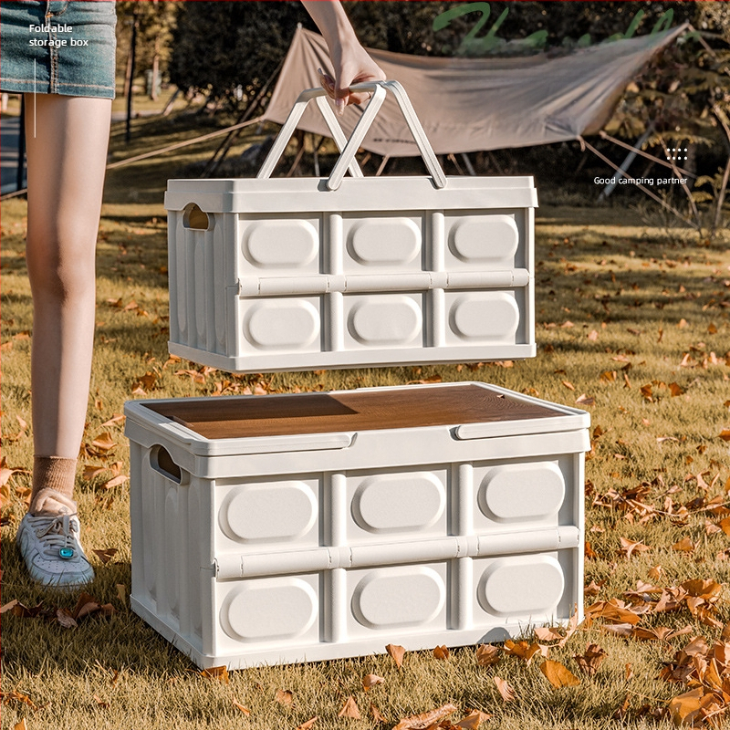 Välistingimustes telkimiseks kaasaskantav hoiukast kokkupandav kast telkimise hoiukast auto hoiukast plastist puidust kaanega hoiukast