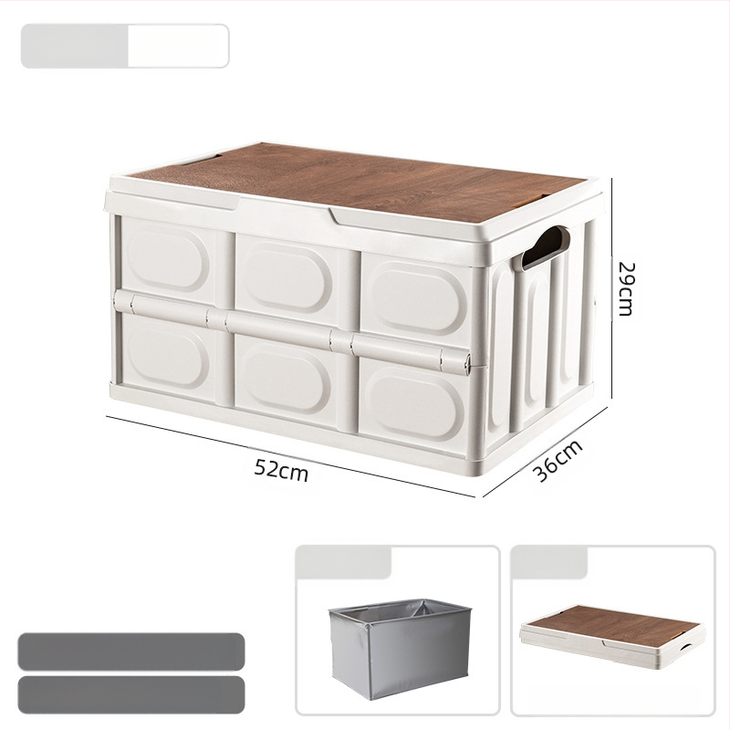 Välistingimustes telkimiseks kaasaskantav hoiukast kokkupandav kast telkimise hoiukast auto hoiukast plastist puidust kaanega hoiukast