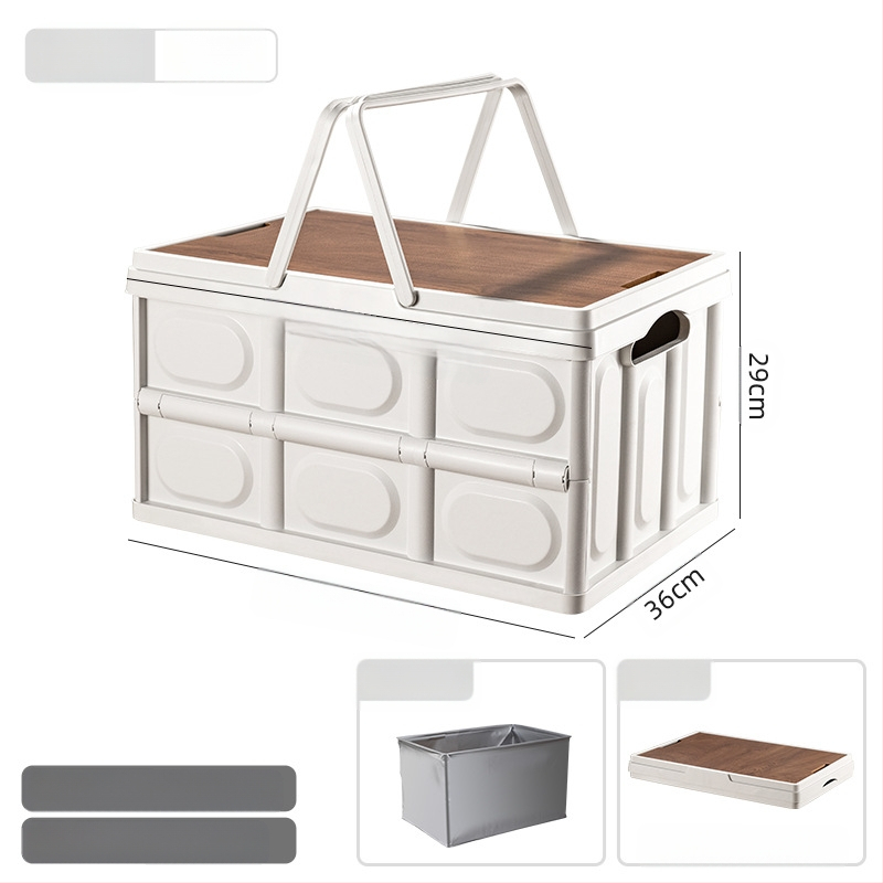 Välistingimustes telkimiseks kaasaskantav hoiukast kokkupandav kast telkimise hoiukast auto hoiukast plastist puidust kaanega hoiukast