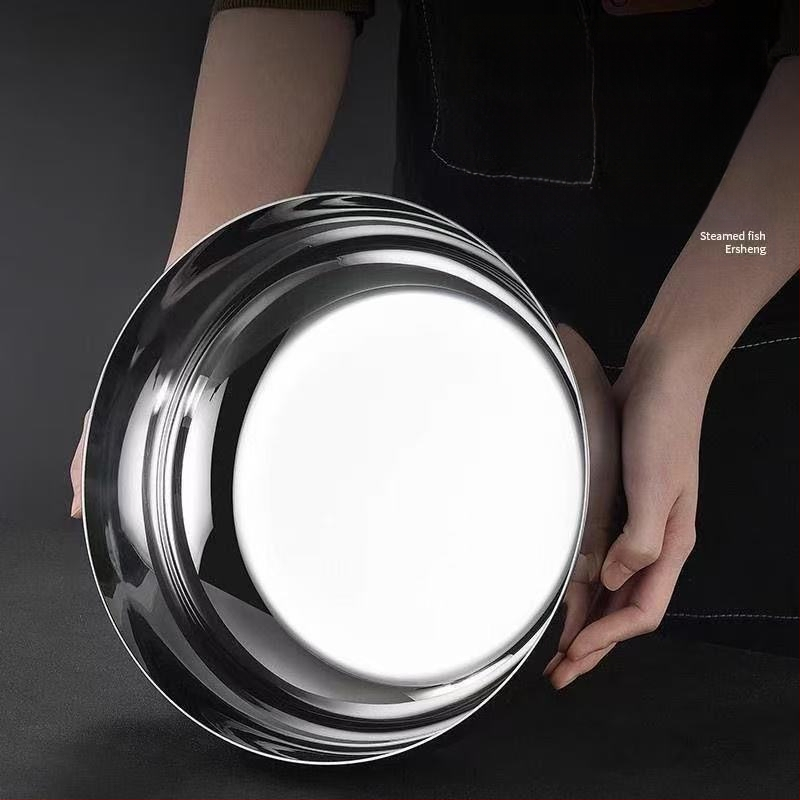Tarpvalstybinis nerūdijančio plieno ir dubens buitinis kepimo kiaušinių dubens auksinis itin didelis Salah dubens virtuvės daržovių plovimo dubens karšto puodo dubens