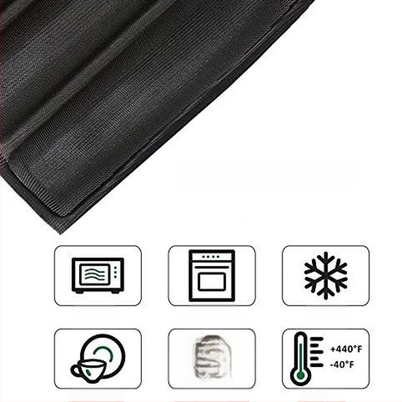 Subway 5-restiga kõrge temperatuurikindel baguette silikoonist klaaskiust võrgust leivavorm perforeeritud leivavorm