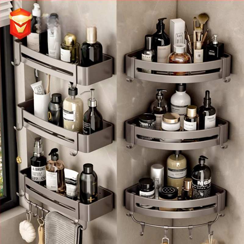 Tualeto lentynėlė vonios rankšluosčių lentynėlė prie sienos pakabinama be skylių trikojis tualetas tualetas vonios kambarys dušo kambarys daiktų laikymo lentynėlė