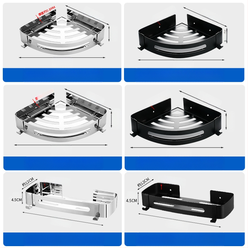 Tualeto lentynėlė vonios rankšluosčių lentynėlė prie sienos pakabinama be skylių trikojis tualetas tualetas vonios kambarys dušo kambarys daiktų laikymo lentynėlė