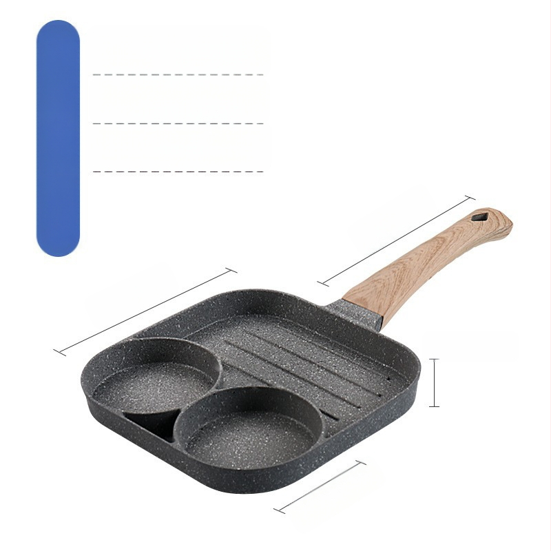 Kiaušinių keptuvė, kiaušinių kepimo forma, keturių skylučių kiaušinių kepimo artefaktas, neprideganti blynų kepimo mašina, namų pusryčiai