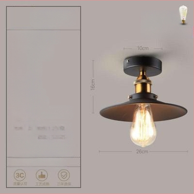 Ameerika industriaalses stiilis loft-tüüpi maalähedased retrolambid esiku vahekäigu lamp söögitoa magamistoa koridori ühe peaga laelamp