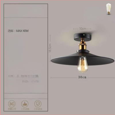 Ameerika industriaalses stiilis loft-tüüpi maalähedased retrolambid esiku vahekäigu lamp söögitoa magamistoa koridori ühe peaga laelamp