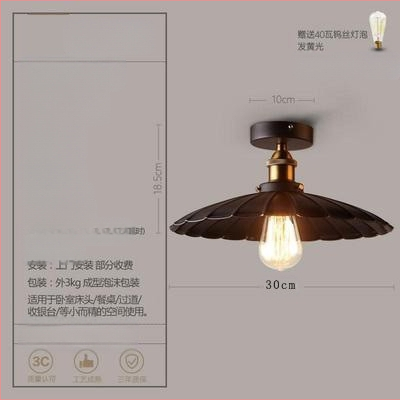 Ameerika industriaalses stiilis loft-tüüpi maalähedased retrolambid esiku vahekäigu lamp söögitoa magamistoa koridori ühe peaga laelamp