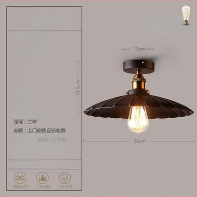 Ameerika industriaalses stiilis loft-tüüpi maalähedased retrolambid esiku vahekäigu lamp söögitoa magamistoa koridori ühe peaga laelamp