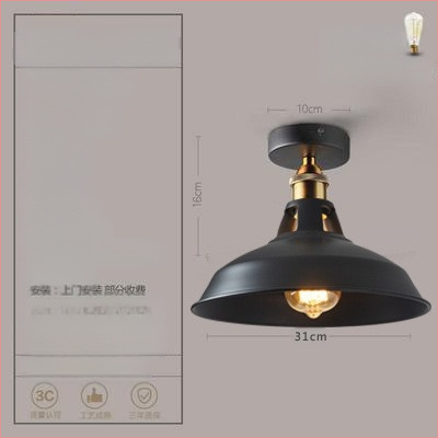 Ameerika industriaalses stiilis loft-tüüpi maalähedased retrolambid esiku vahekäigu lamp söögitoa magamistoa koridori ühe peaga laelamp