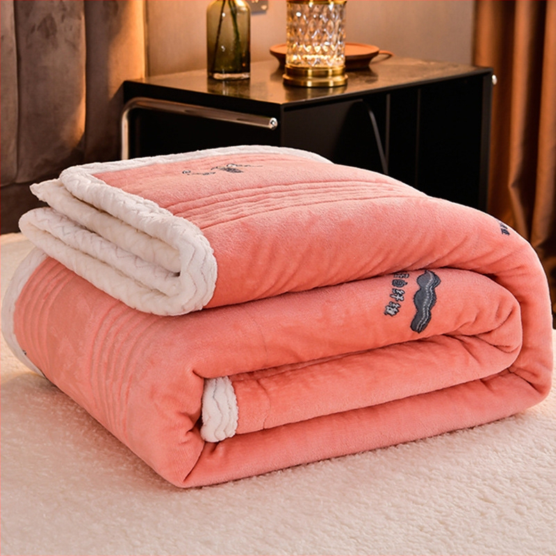 [Pašto kaina] nauja sustorinta pavasarinė ir rudeninė antklodė ėrienos apklotas sojų pupelių plunksnų aksominė antklodė plaukų karta