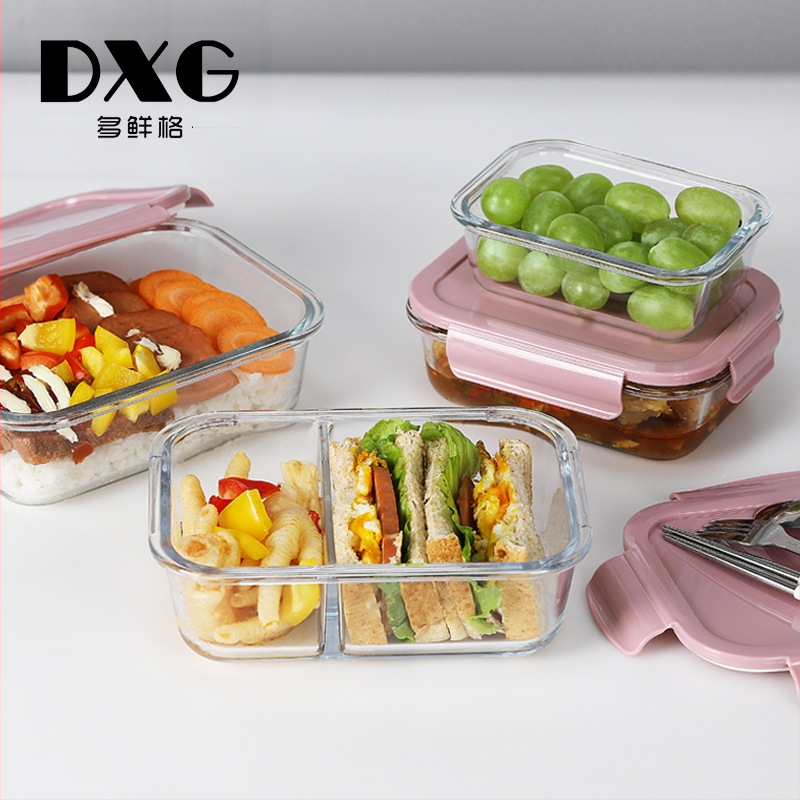 Klaasist isoleeritud lõunasöögikarp kaanega mikrolaineahju jaoks, klaasist salatikauss, kaasaskantav lõunasöögikarp, lõunasöögikarp