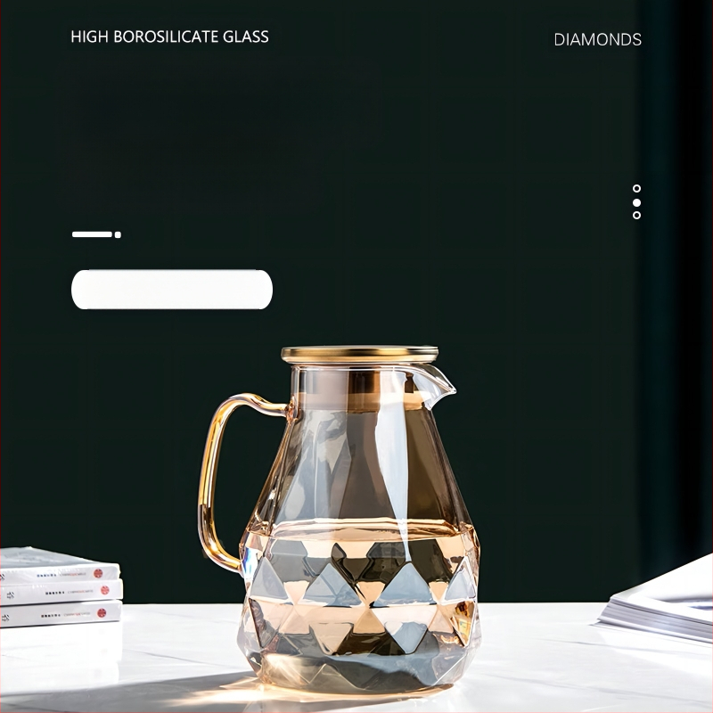Šalto vandens butelis, atsparus aukštai temperatūrai, stiklinis virdulys, didelės talpos buitinis arbatinukas, deimantinis puodas, šalto vandens puodas, arbatos puodelis, kostiumas, lengvas, prabangus