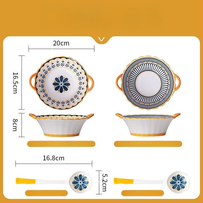 Interneti-punane kauss majapidamises koheselt puhas kauss topeltkõrvakauss loominguline kõrvamagustoidukauss lihtne riisikauss keraamilised lauanõud