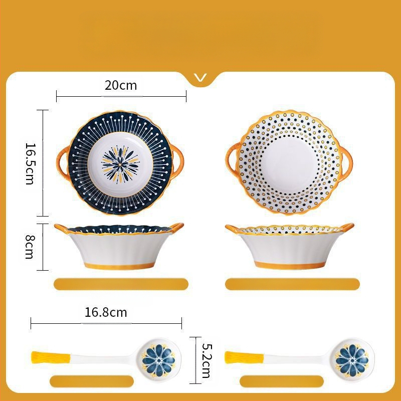 Interneti-punane kauss majapidamises koheselt puhas kauss topeltkõrvakauss loominguline kõrvamagustoidukauss lihtne riisikauss keraamilised lauanõud