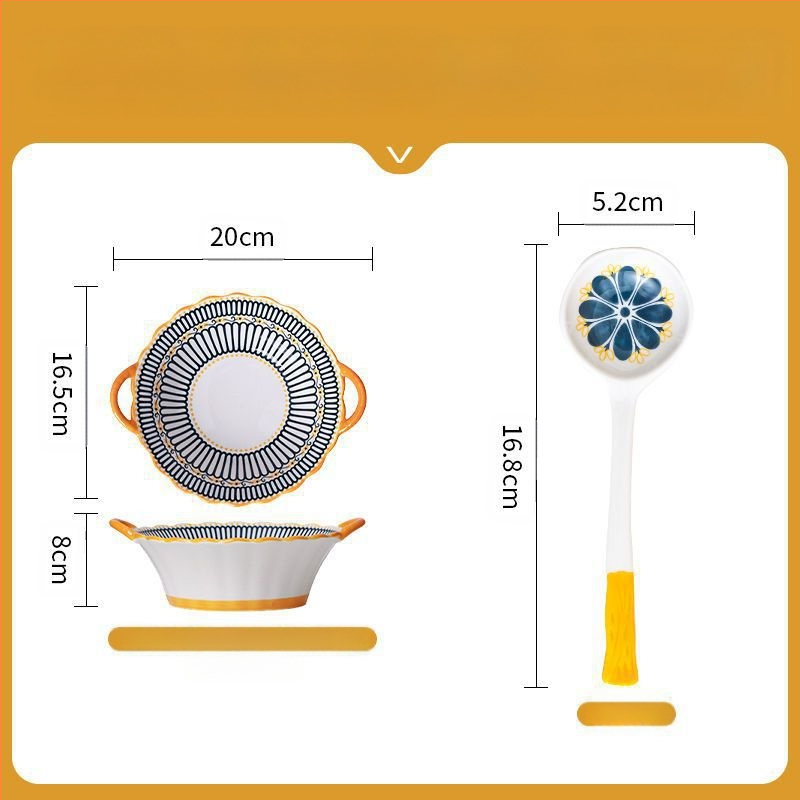 Interneti-punane kauss majapidamises koheselt puhas kauss topeltkõrvakauss loominguline kõrvamagustoidukauss lihtne riisikauss keraamilised lauanõud