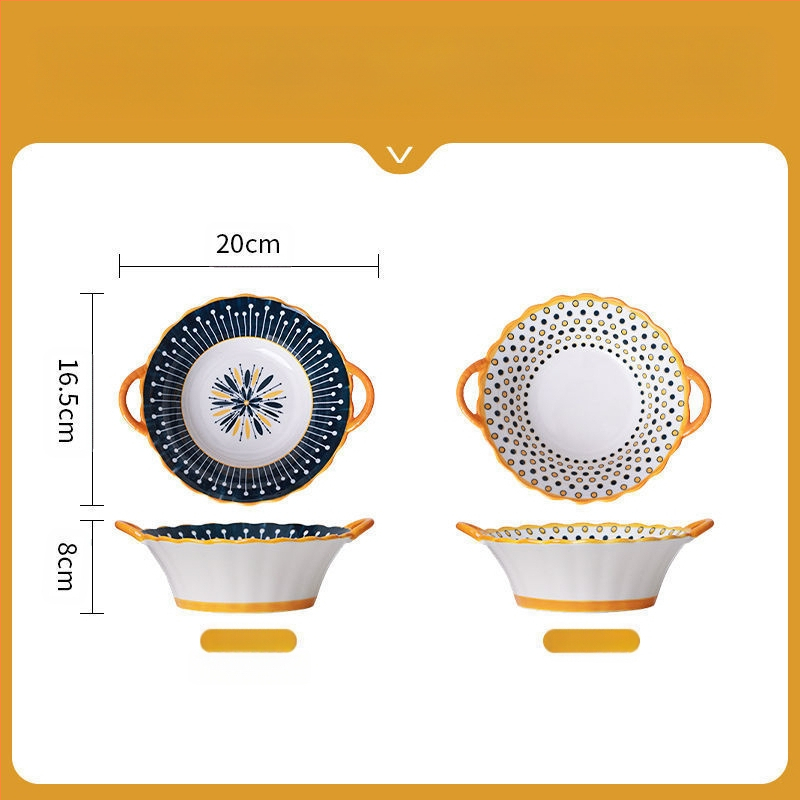 Interneti-punane kauss majapidamises koheselt puhas kauss topeltkõrvakauss loominguline kõrvamagustoidukauss lihtne riisikauss keraamilised lauanõud