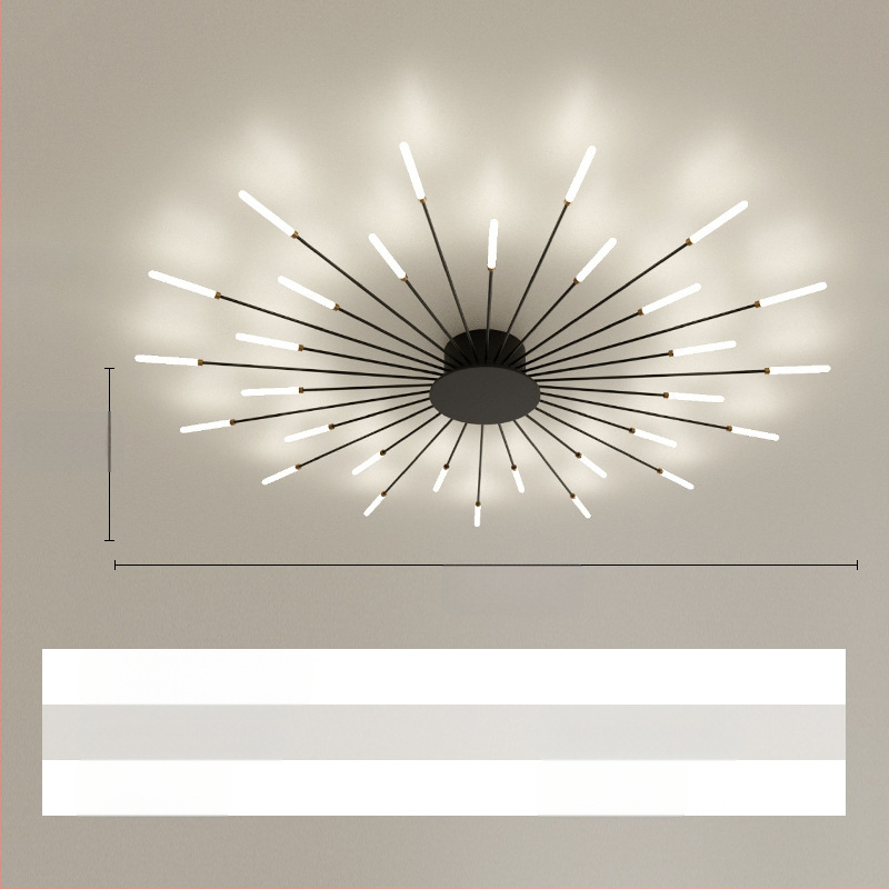 Piiriülesed lambid, Lihtne elutoa lamp, Laelamp, Esik, Luksuslik söögituba, Magamistuba, Vortex Fireworks, LED-laelamp