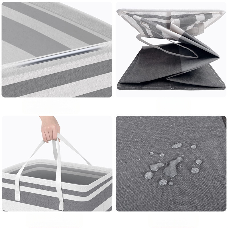 TEMU laikymo krepšys, medžiaginis žaislas, meno laikymo krepšys, sulankstomas nešvarių drabužių krepšys, dryžuotas sulankstomas skalbinių laikymo krepšys