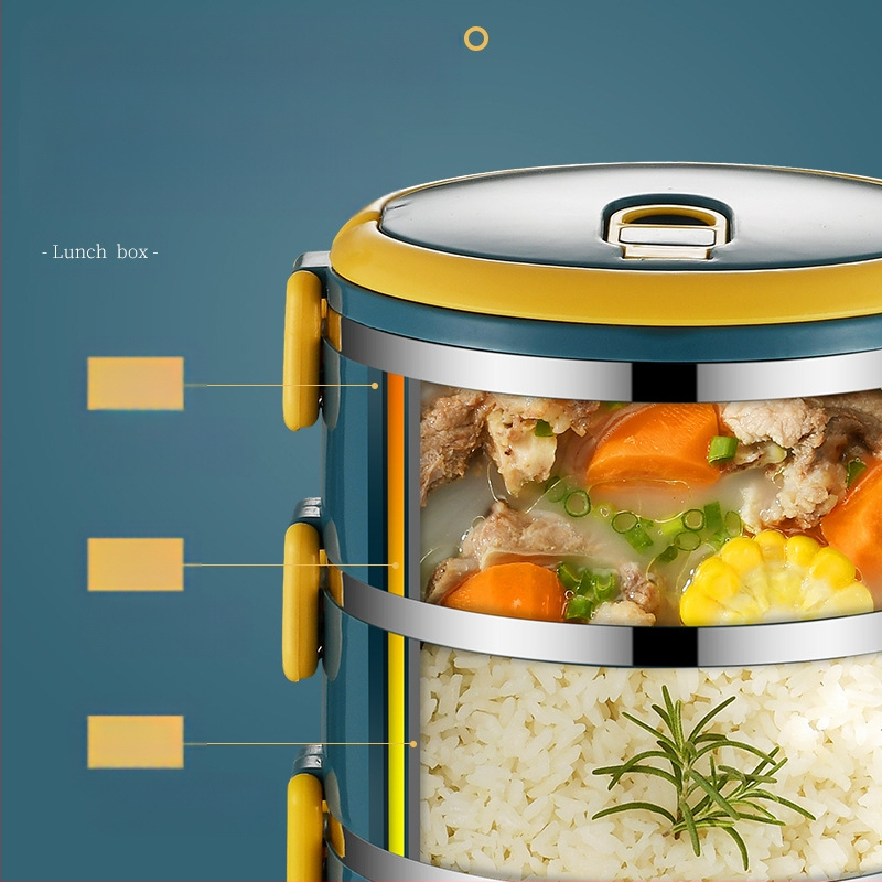 Hermetiška pietų dėžutė biuro darbuotojams, nerūdijančio plieno pietų dėžutė su dangteliu, mikrobangų krosnelėje šildoma pietų dėžutė studentėms