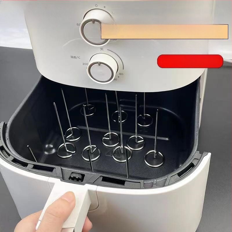 Õhufritüüri ahju varras Vertikaalne varras Grilli lisatarvikud Toidukvaliteediga 304 roostevabast terasest varras Varras