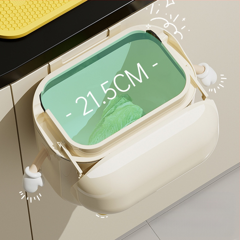 Virtuves pie sienas stiprināms atkritumu tvertnes mājsaimniecības atkritumu tvertnes bez liekšanas tualetes tualetes jaukā atkritumu tvertne radošā uzglabāšanas spainī