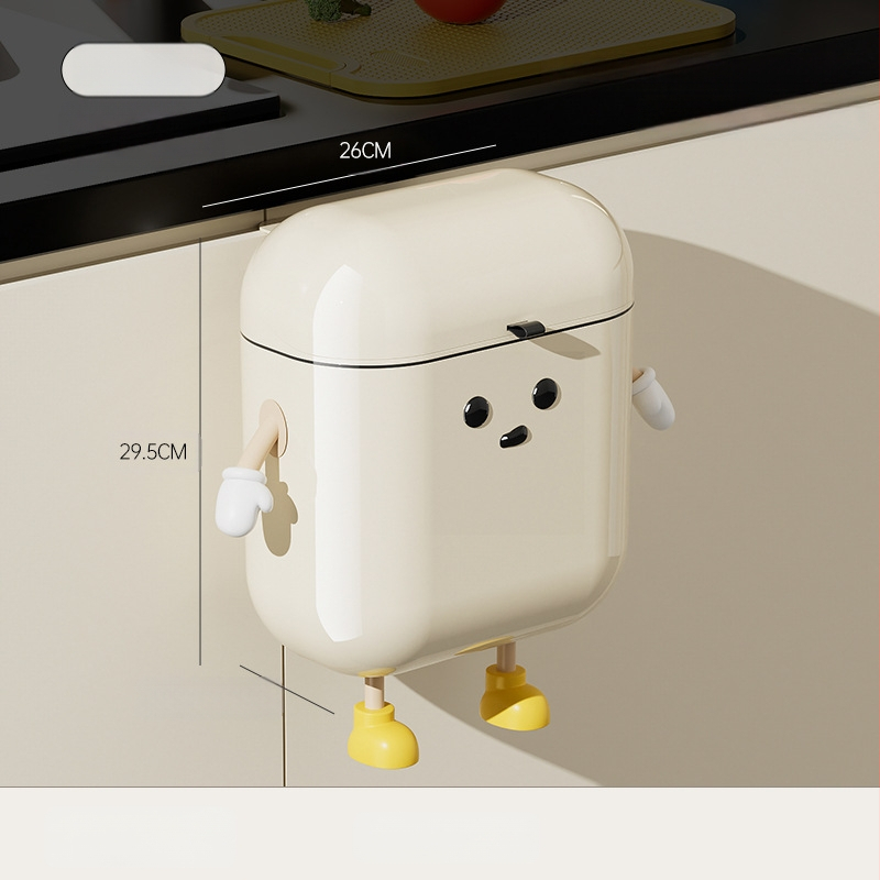 Virtuves pie sienas stiprināms atkritumu tvertnes mājsaimniecības atkritumu tvertnes bez liekšanas tualetes tualetes jaukā atkritumu tvertne radošā uzglabāšanas spainī