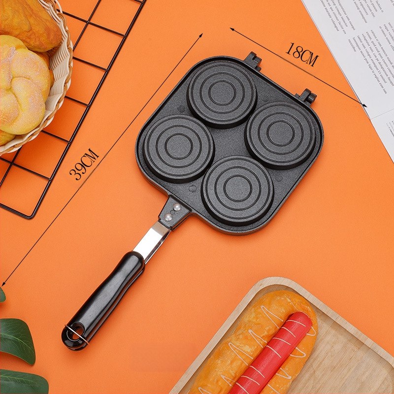 Nový stroj na raňajky, domáci multifunkčný nepriľnavý obojstranný panvica na palacinky, panvica na hamburgery, panvica na vyprážané vajíčka, študentská panvica, plech na pečenie