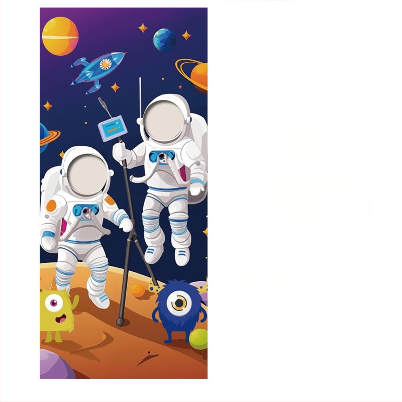 Космически забавни фото реквизити банер рожден ден декорация консумативи банер парти фотография фото врата полиестер