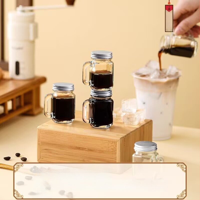 Amazon 40ml Mini pahar cu mâner pahar mic de vin 120ml cafea ceai lapte ceașcă Mason Cup