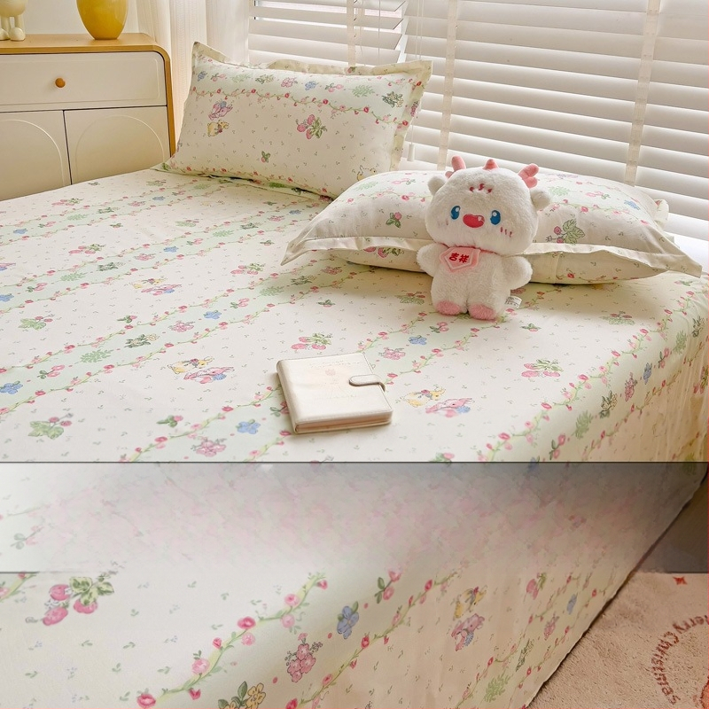 Foi de șlefuit din bumbac spălate cu apă, mici, proaspete, prietenoase cu pielea, pentru dormitor studențesc, set simplu de trei piese, single și dublu, en-gros