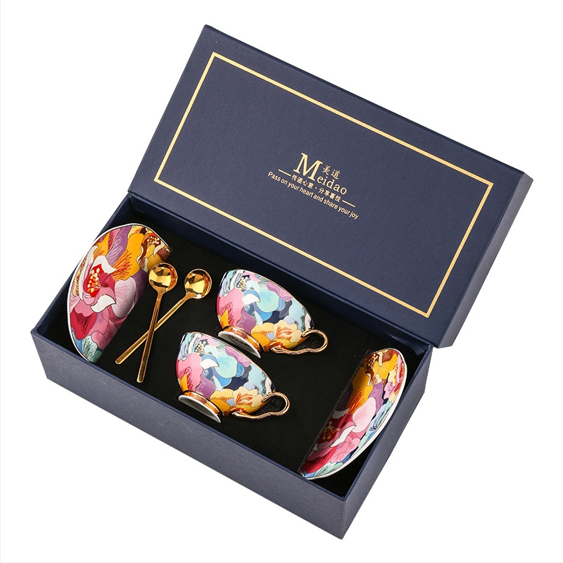 Medo kavos puodelis, aukštos kokybės kaulinio porceliano popietės arbatos arbatos rinkinys, skirtas draugėms gimtadienio vestuvių dovanai