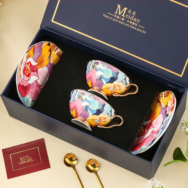 Medo kavos puodelis, aukštos kokybės kaulinio porceliano popietės arbatos arbatos rinkinys, skirtas draugėms gimtadienio vestuvių dovanai