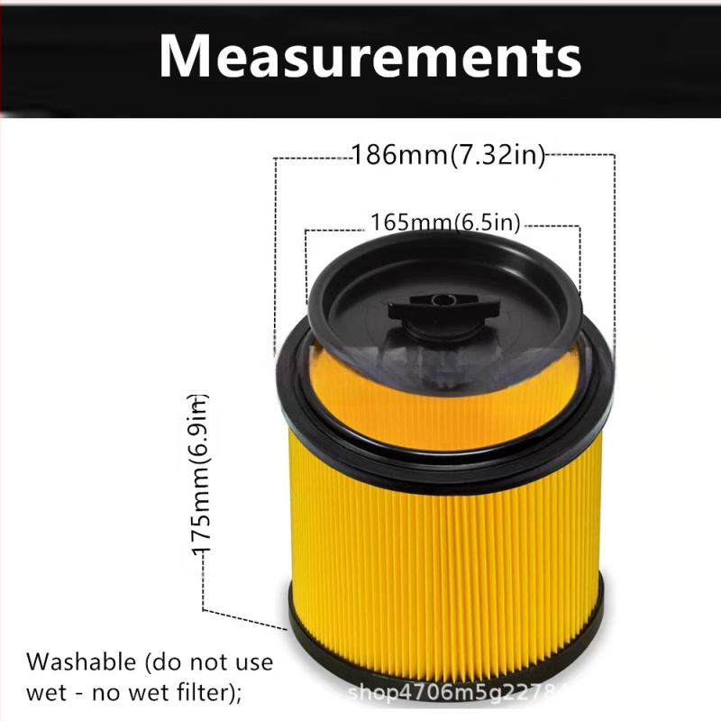 Piemērots Parkside PNTS 1300 1400 1500 putekļsūcēja filtra elementam, Haipa