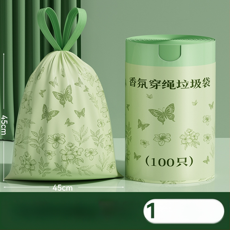 Kiaulienos šiukšlių maišai, 100 vnt., buitiniai, su raišteliu, neplyštantys šiukšlių maišai, sustorinti ir neplyštantys, su raišteliu