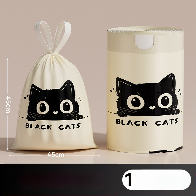 Kiaulienos šiukšlių maišai, 100 vnt., buitiniai, su raišteliu, neplyštantys šiukšlių maišai, sustorinti ir neplyštantys, su raišteliu