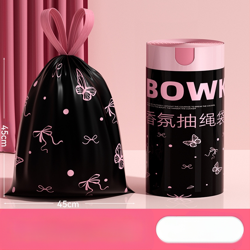 Kiaulienos šiukšlių maišai, 100 vnt., buitiniai, su raišteliu, neplyštantys šiukšlių maišai, sustorinti ir neplyštantys, su raišteliu