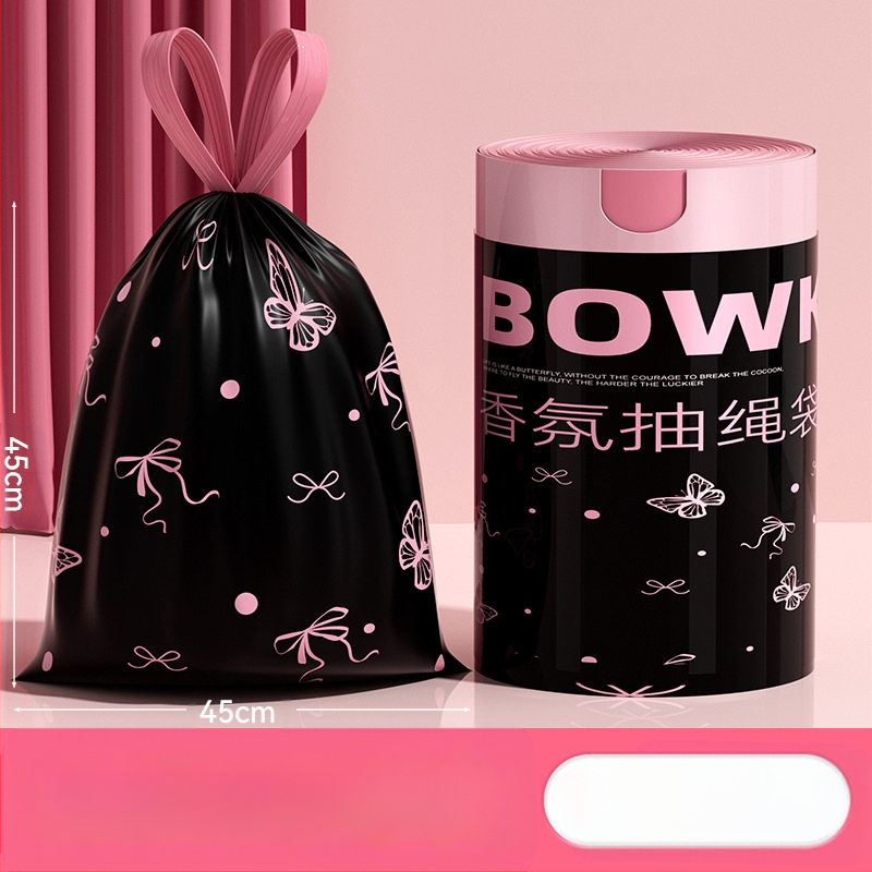 Kiaulienos šiukšlių maišai, 100 vnt., buitiniai, su raišteliu, neplyštantys šiukšlių maišai, sustorinti ir neplyštantys, su raišteliu