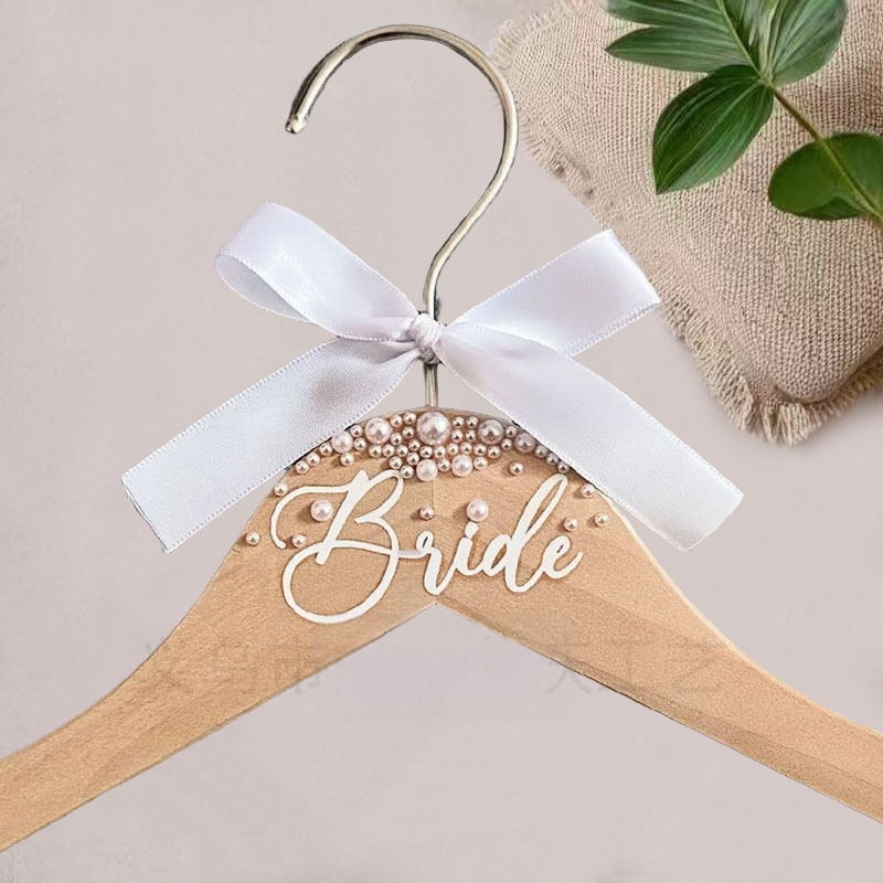 Prekogranična Amazon vješalica za mladenku s bisernim tiskom, mladenka, vjenčanje, blagdanski rekviziti za pohranu, dekoracija za momačku večer