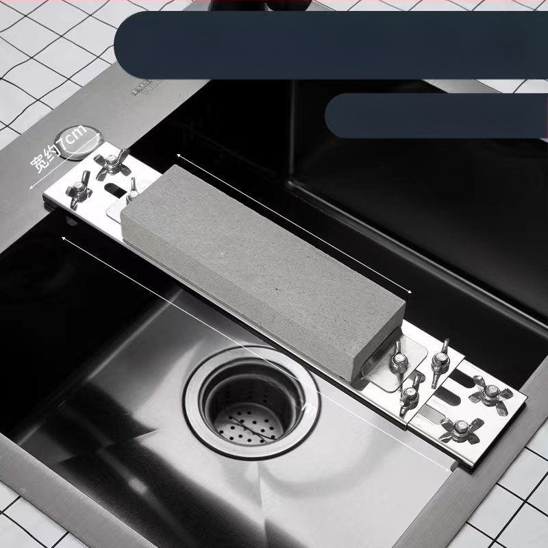 Roostevabast terasest fikseeritud terituskivi kronstein majapidamises kasutatavale reguleeritavale valamule, fikseeritud restile, uus libisemisvastane teritusrest