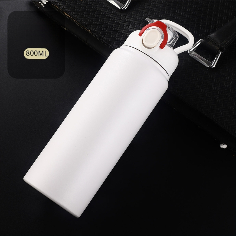 Θερμός μεγάλης χωρητικότητας από ανοξείδωτο ατσάλι 316, φορητό ποτήρι νερού για άνδρες και γυναίκες, για αθλητικές δραστηριότητες, εξωτερικούς χώρους με καλαμάκι