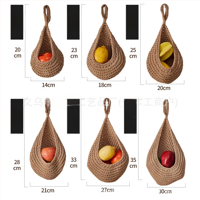 Διασυνοριακό νέο χειροποίητο πλέγμα για τη φωλιά πουλιών Χειροποίητο βαμβακερό σχοινί Πλεκτό πλέγμα φρούτων Αποθήκευση Αποθήκευση